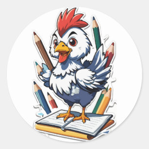 Classroom Chick - A Back-to-School Inspiration Classic Round Sticker