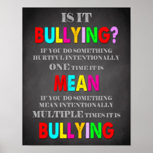 Classroom Decor, Classroom Quotes, Is it Bullying Poster