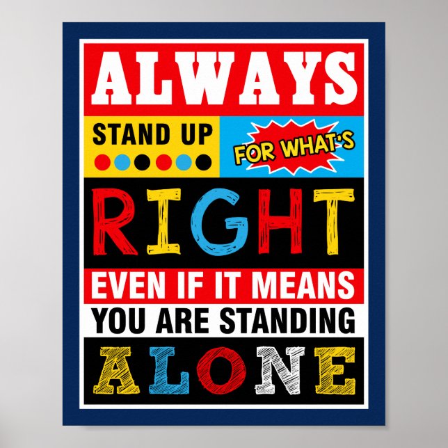 Classroom Decor Teacher Gift Motivational Quote (Front)