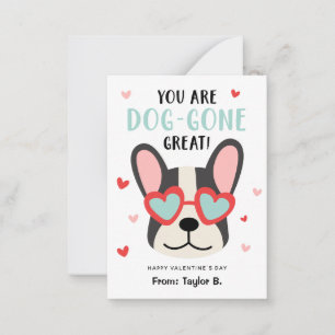 Classroom Dog Valentine's Day Cards for Kids
