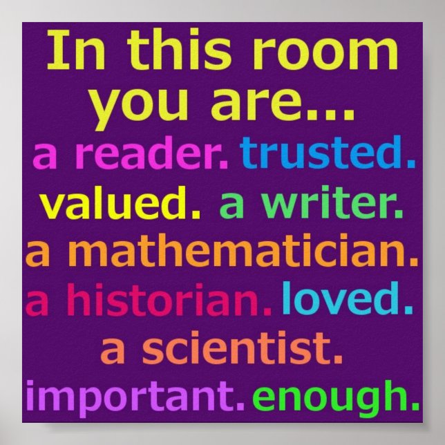 Classroom Inspirational Poster (Front)