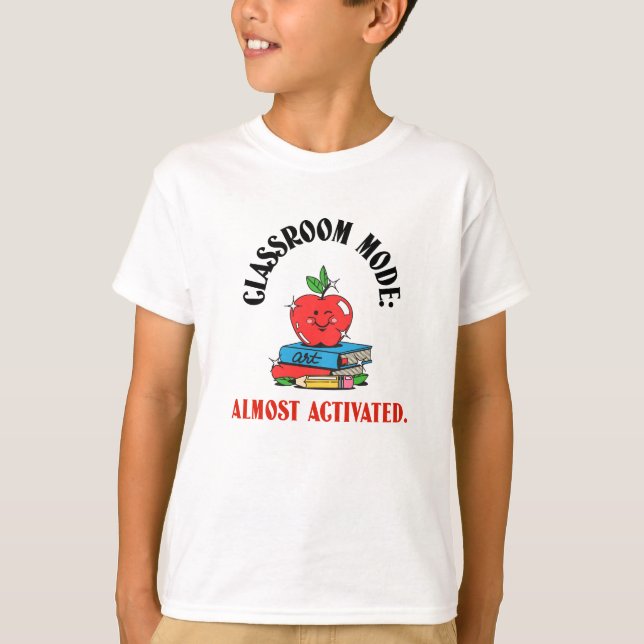 Classroom Mode Almost Activated Kids T-Shirt (Front)