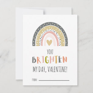 Classroom Rainbow Valentine's Day Cards for Kids