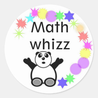 Classroom reward - math - circle sticker