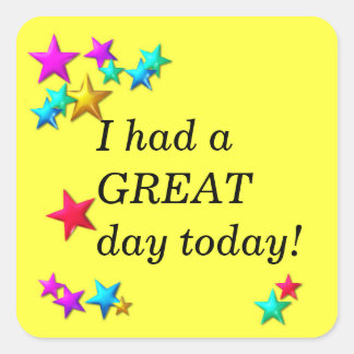Classroom reward sticker - I had a great day