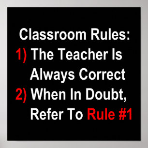 Classroom Rules (dark) Poster