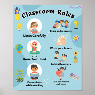 classroom rules good habits of classroom poster