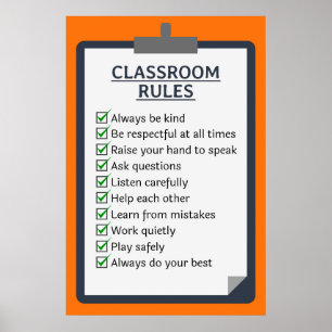 Classroom rules poster