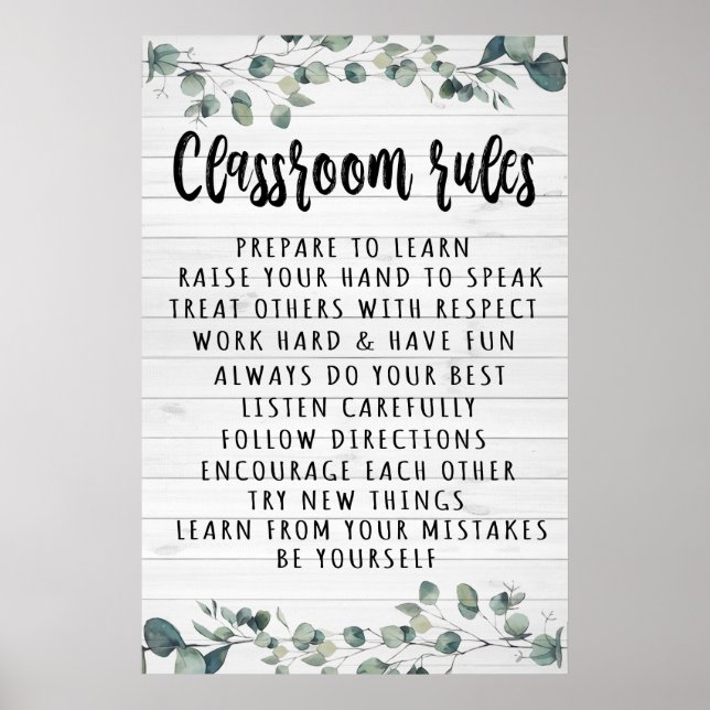 Classroom Rules Poster (Front)
