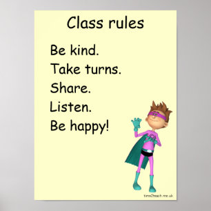 Classroom Rules Poster / sign