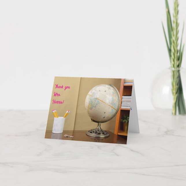 Classroom Teacher Appreciation Day Thank You Card (Front)