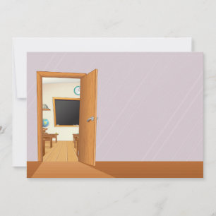 Classroom Through An Open Door Invitations