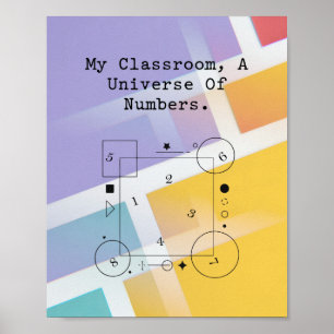 Classroom Universe of Numbers   Math World Poster
