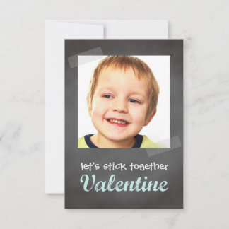 Classroom valentine exchange chalkboard photo blue invitation