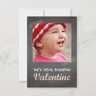Classroom valentine exchange chalkboard photo pink invitation