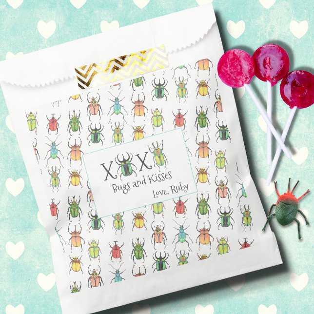 Classroom Valentine's Bugs XOXO Hugs and Kisses Favour Bags (Creator Uploaded)