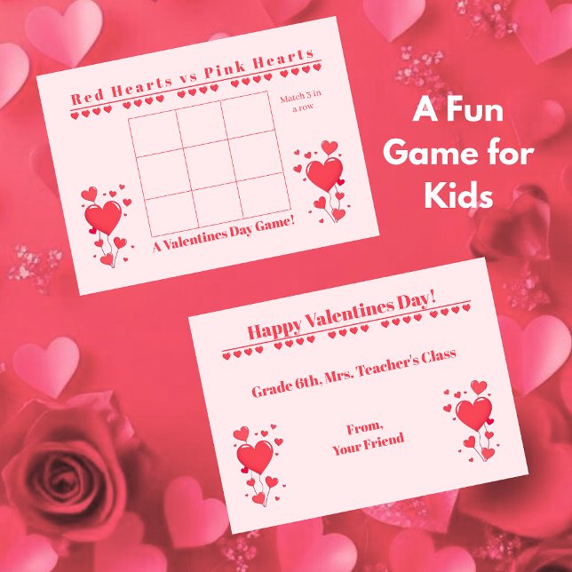 Classroom Valentine's Day Card Game-3 in a Row (Classroom Valentine's Day Card Game-3 in a Row )