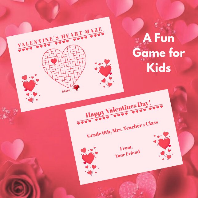 Classroom Valentine's Day Card Game-Maze (Classroom Valentine's Day Card Game-Maze)