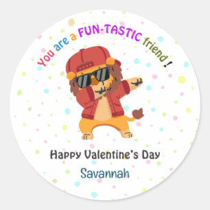 Classroom Valentine's Day Classic Round Sticker