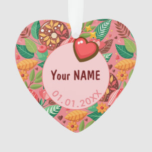 Classroom Valentine's Day Doughnut Flower Personal Ornament
