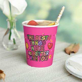 Classroom Valentine's Day Doughnut Flower Personal Paper Cups