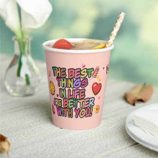 Classroom Valentine's Day Doughnut Flower Personal Paper Cups