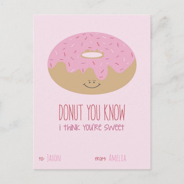 Classroom Valentines Holiday Postcard (Front)