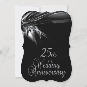 Classy 25th Wedding Anniversary Invitation
