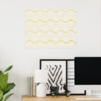 Classy Abstract Art Deco Squares Pattern Gold