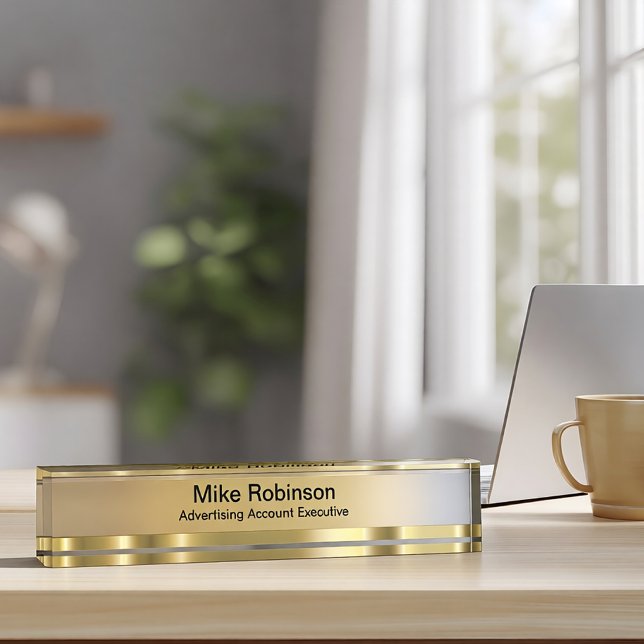 Classy Advertising Executive Desk Name Plaque Nameplate (Creator Uploaded)