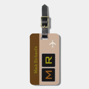 classy aeroplane traveller luggage tag