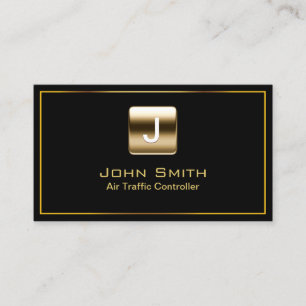 Classy Air Traffic Controller Dark Business Card