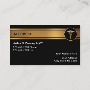 Classy Allergist Business Cards
