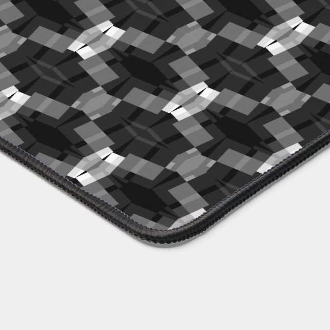 Classy and Bold Grey Abstract Modern Chic Manly Desk Mat (Corner)