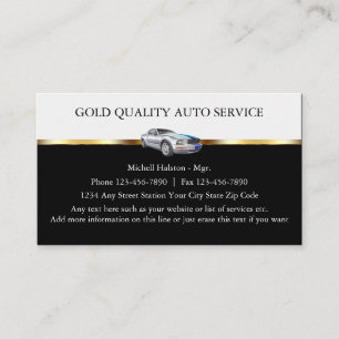 Classy And Cool Automotive Business Cards