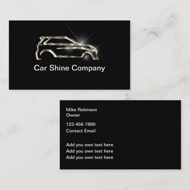 Classy And Cool Automotive Business Cards New (Front/Back)
