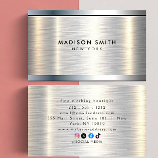 Classy And Cool Construction Business Cards