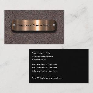 Classy And Cool Construction Theme Business Card