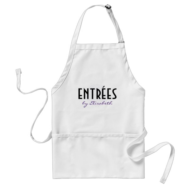Classy and Customisable Apron with Polka Dots (Front)