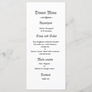 Classy and eleganet green wedding dinner menu