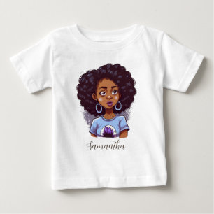 Classy and Elegant Afro Woman Baby T-Shirt