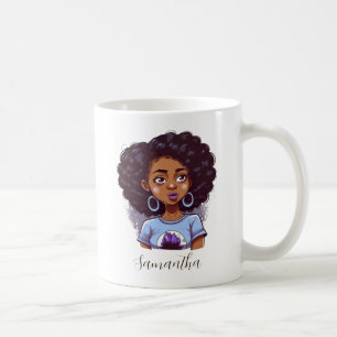 Classy and Elegant Afro Woman Coffee Mug
