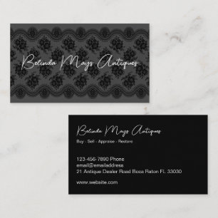 Classy And Elegant Antiques Dealer Business Card