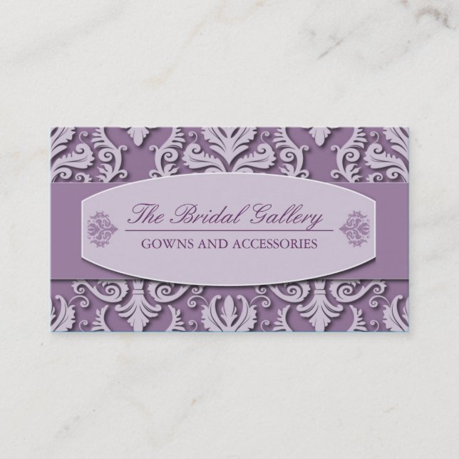 Classy and Elegant Damask Business Card (Front)