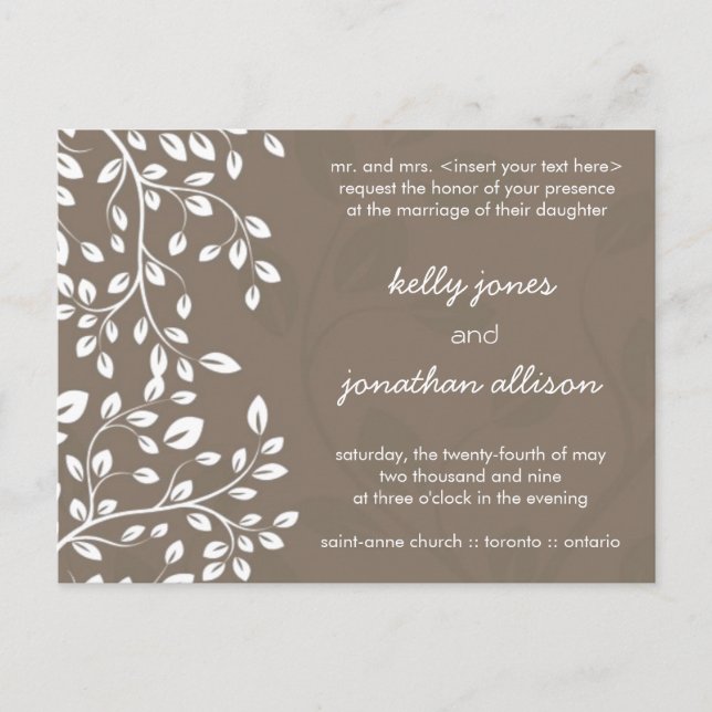 Classy and Elegant Wedding Invitation (Front)