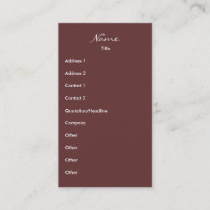 Classy and Snazzy Business Woman Card