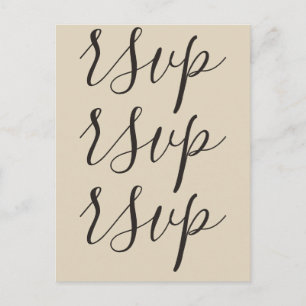Classy and Sophisticated "rsvp" Postcard