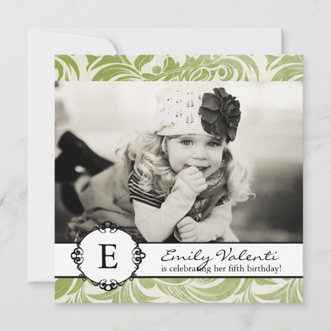Classy and Stylish Birthday Party Invitation (Front)