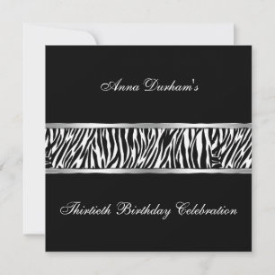 Classy Animal Print Invite [Zebra Black/Silver]