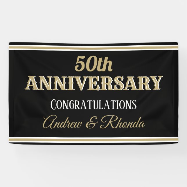 Classy Anniversary custom Banner (Horizontal)